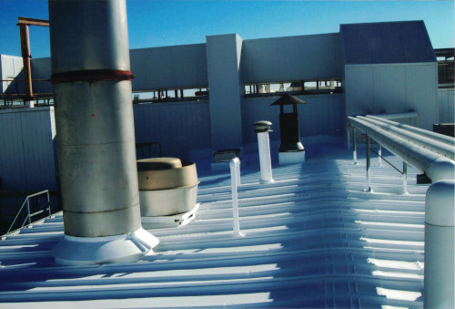 Photo of a section of roof at JBS Swift & Co.